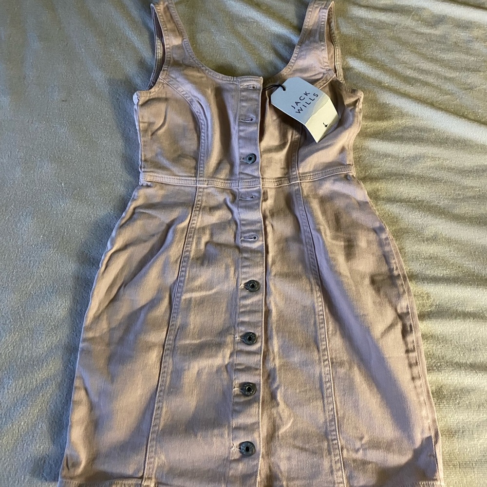 Soft Pink Overall Dress